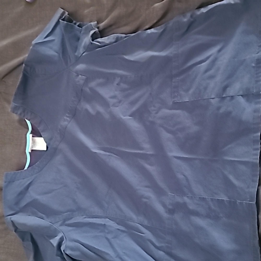 Navy Blue Scrub Top
